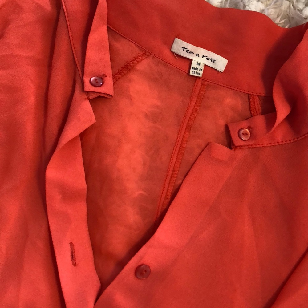 Pink Button Down Top - Picture 4 of 5